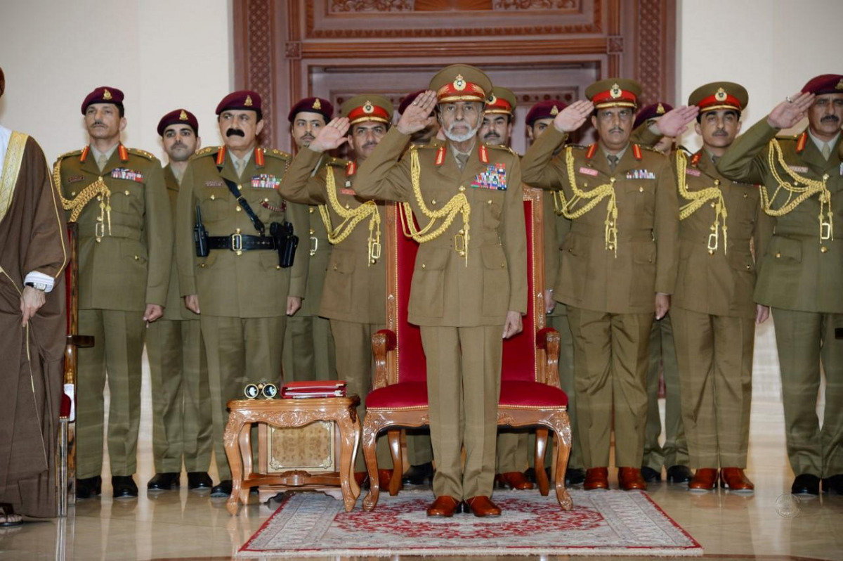 Omani leader Sultan Qaboos attends a military parade during annual National Day celebrations in Muscat, Oman November 18, 2016. Oman News Agency/Handout via REUTERS