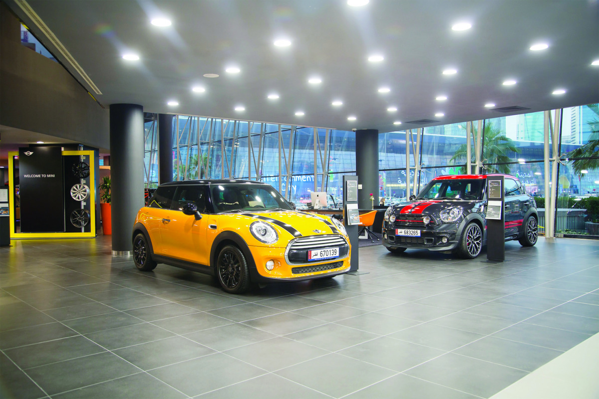 An inside view of Alfardan Automobiles showroom