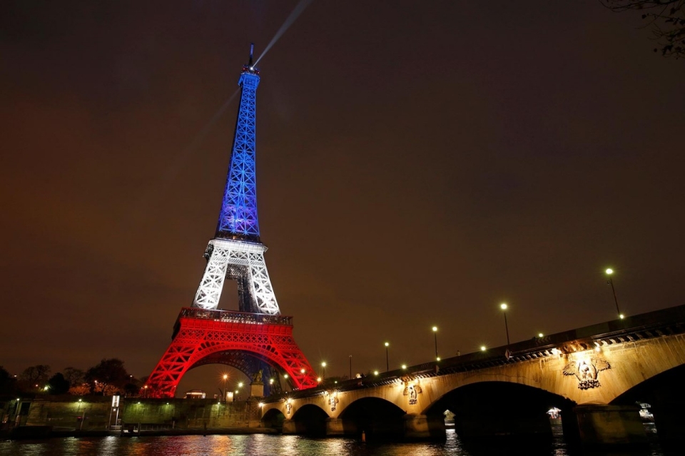 The Eiffel Tower on November 16, 2015. (Benoit Tessier / Reuters) 