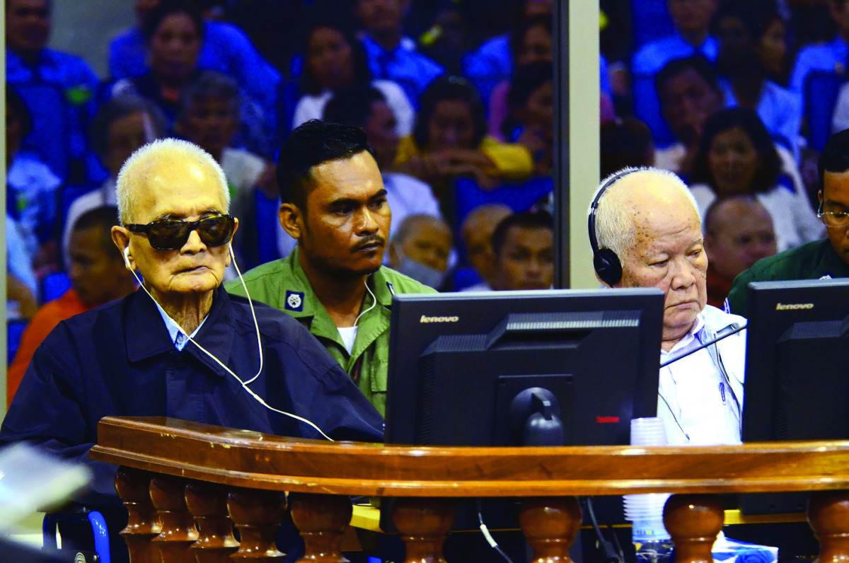 This handout photo taken and released by the Extraordinary Chambers in the Courts of Cambodia (ECCC) on November 23, 2016 shows former Khmer Rouge leader 