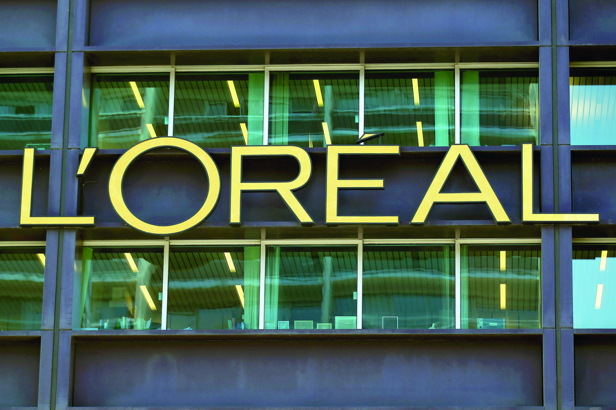 The logo of French group L'Oreal, the world's largest cosmetics maker on L'Oreal headquarters in Clichy, near Paris.  California company Olaplex has filed a complaint against the French cosmetics manufacturer L'Oreal for patent infringement of a hair prod
