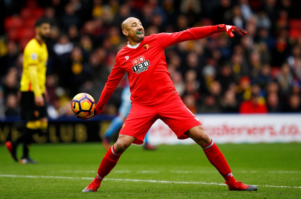 Watford's Heurelho Gomes. Reuters / Peter Cziborra