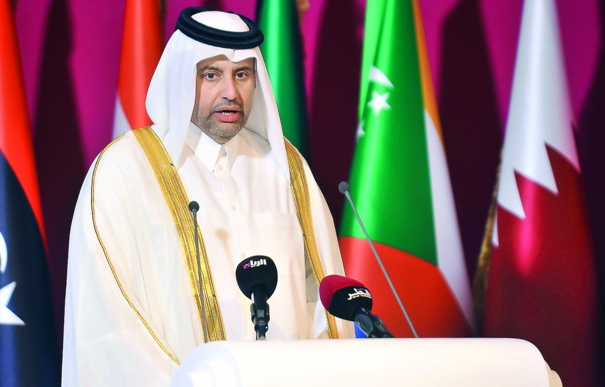 HE Sheikh Ahmed bin Jassim bin Mohammed Al Thani, Minister of Economy an Commerce speaking at the openinging session of the 16th Annual Conference on 'Competitiveness: Opportunities and Challenges Facing the Arab States in the Next Decade', which kicked-o