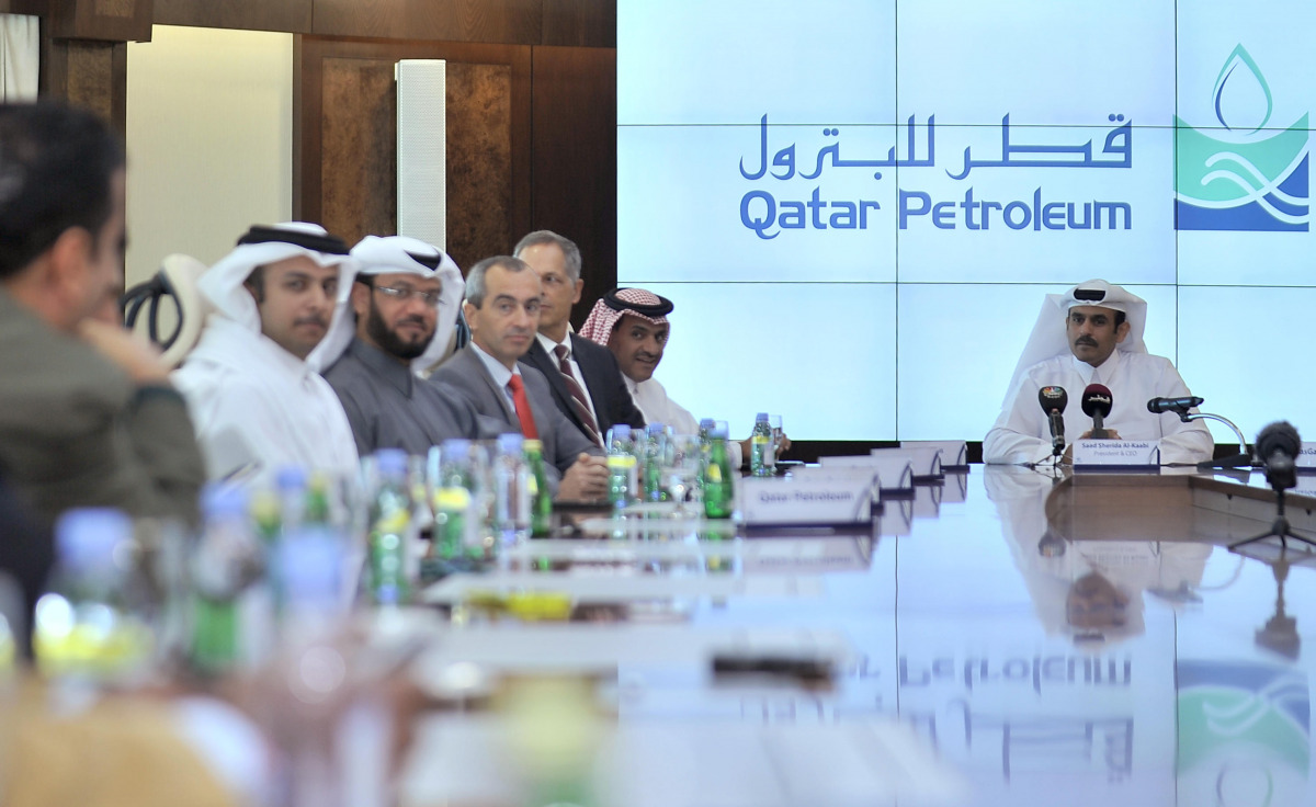 Saad Sherida Al Kaabi, President and CEO of Qatar Petroleum during a press conference for a major information announcement which took place at Qatar Petroleum Headquarter today.
(pic; Baher Amin/The Peninsula)