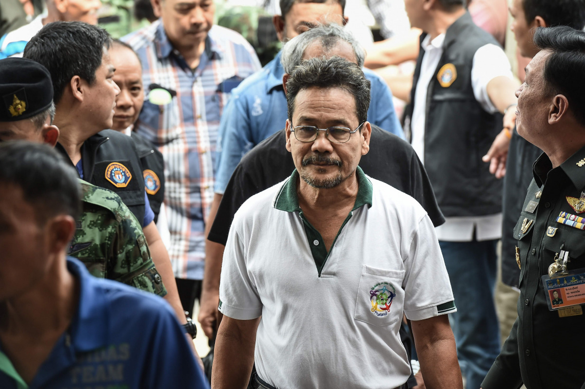 FILE PHOTO: Suspect in Thailands recent bomb attacks is escorted to the Crime Suppression Division in Bangkok on August 19, 2016 (AFP)