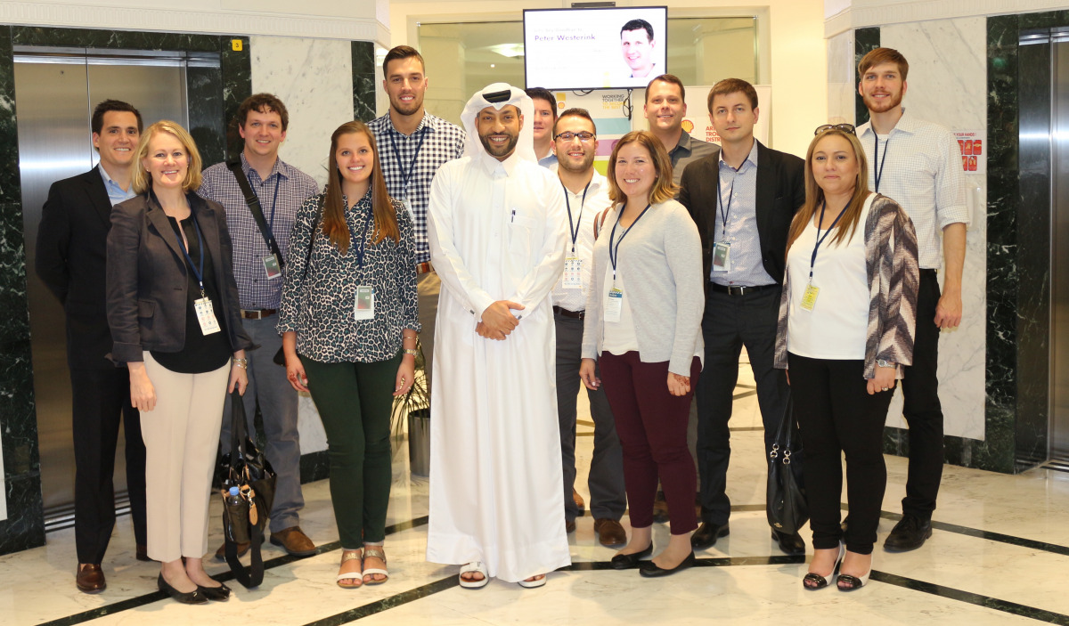 The US students at Qatar Shell facility.  