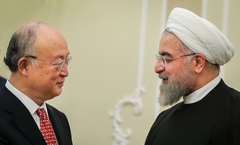 IAEA Director General Yukiya Amano expressed “concerns” to Iran last month over its repeated testing of a limit under that agreement on its stock of heavy water, a substance used as a moderator in some nuclear reactors.  Here, a file photo of Yukiya Amano