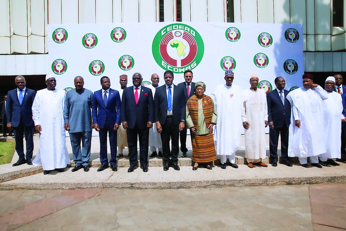 ECOWAS head of goverments pose for a group photograph after attending the Ordinary Session of the ECOWAS Heads of State and Government in Abuja, yesterday.