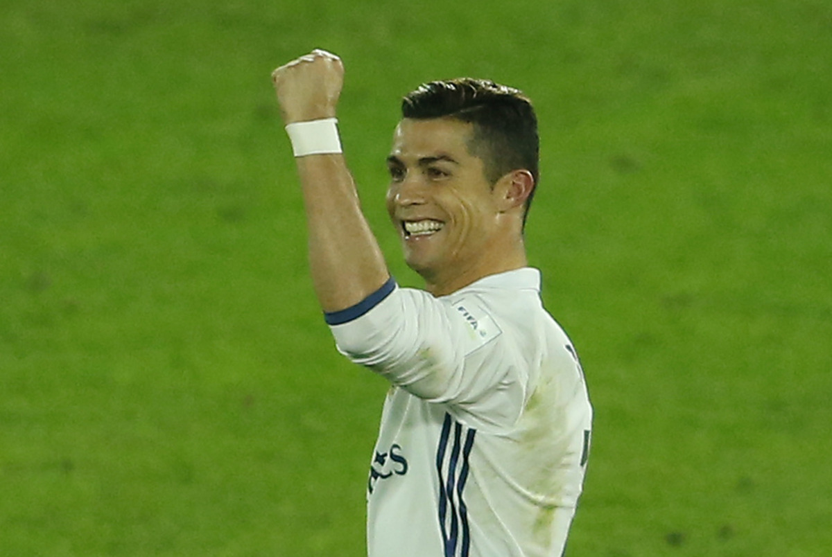 Real Madrid's Cristiano Ronaldo celebrates scoring their fourth goal (Reuters / Issei Kato Livepic)