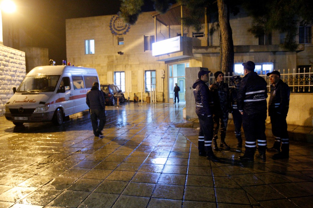 KARAK, JORDAN - DECEMBER 18 : Jordan's security forces carry out operation after the gunmen attacked several police patrols in the southern city of Karak, Jordan on December 18, 2016. According to local sources, unknown gunmen attacked Jordanian policemen