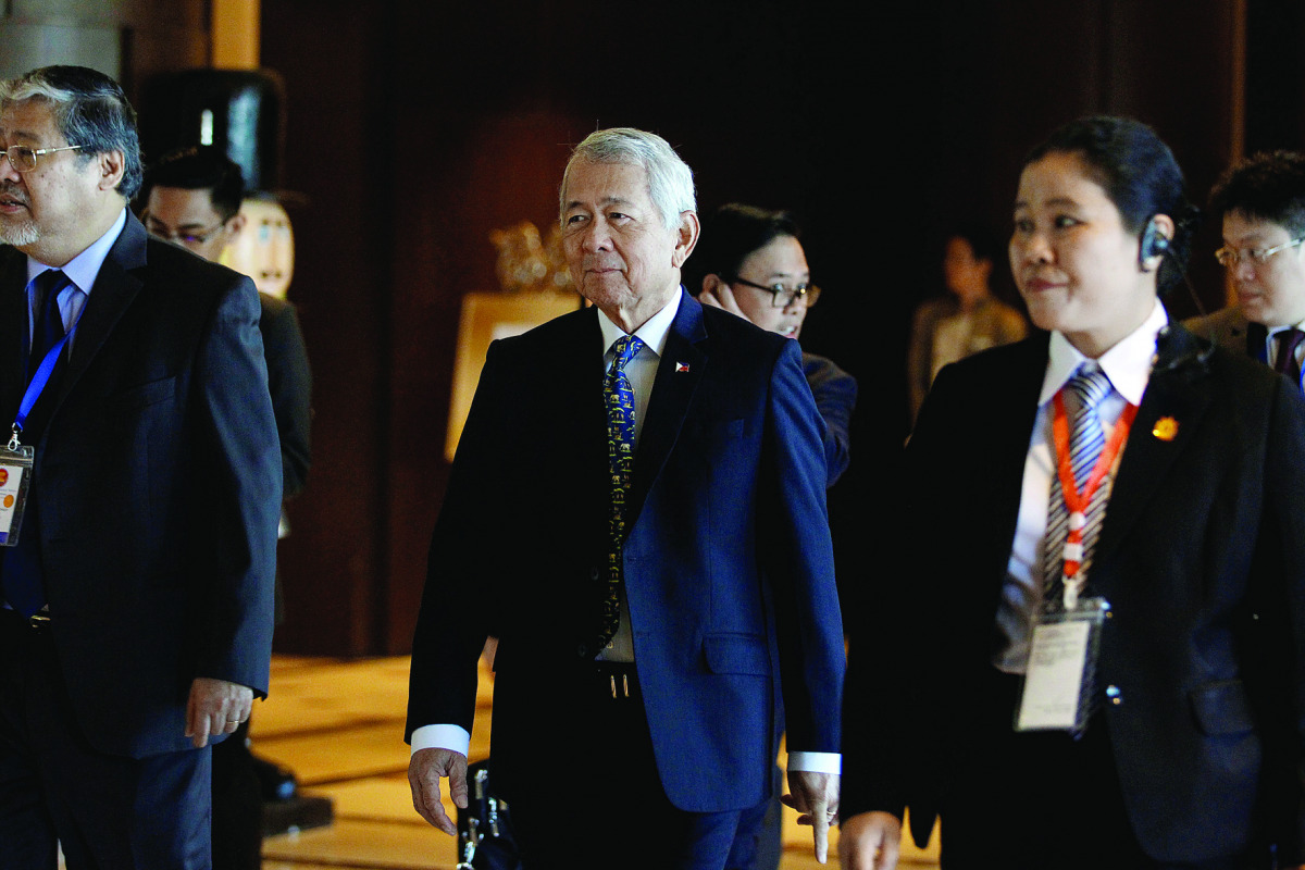 Philippine Foreign Minister Perfecto Yasay Jr arrives to attend Asean Meeting for Rohingya issue in Yangon.