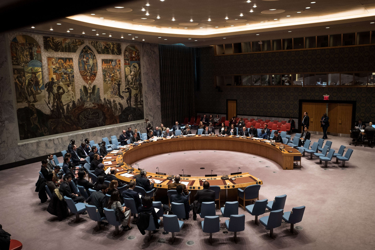 The United Nations Security Council meets briefly concerning peace consolidation in West Africa and the situation in the Middle East at U.N. Headquarters, December 21, 2016 in New York City. On Monday, the United Nations Security Council approved a resolu