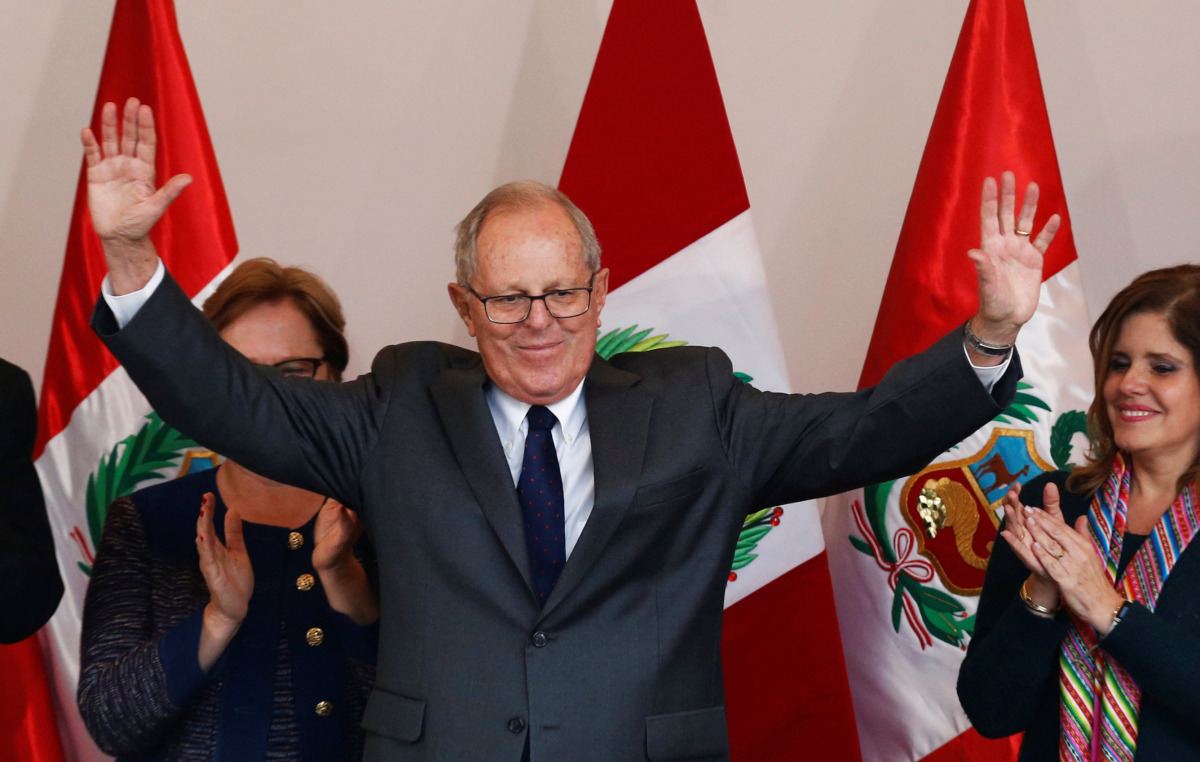Pedro Pablo Kuczynski in his party headquarters in Lima, June 9, 2016 (REUTERS / Mariana Bazo) 