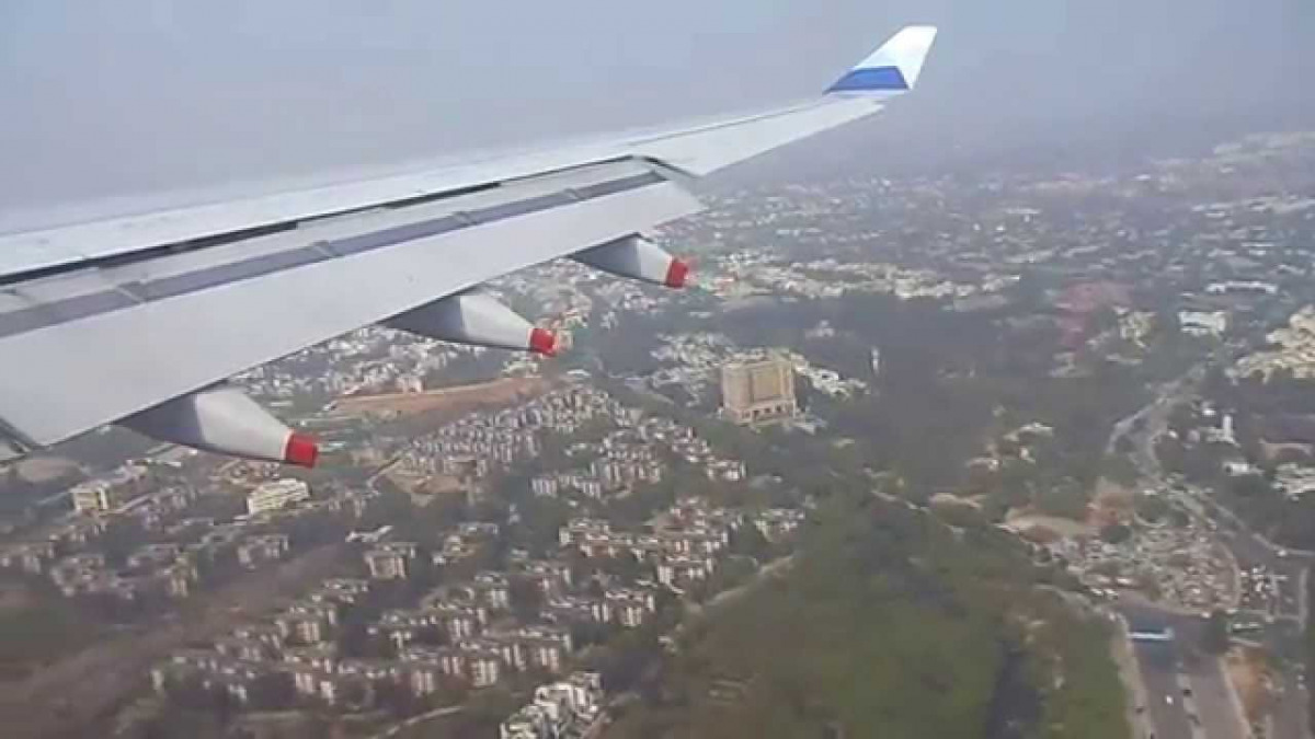 Surroundingsd of Delhi airport as grabbed from a Youtube video
