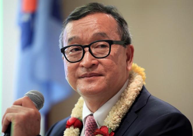 File photo of Cambodian opposition leader Sam Rainsy. Reuters 