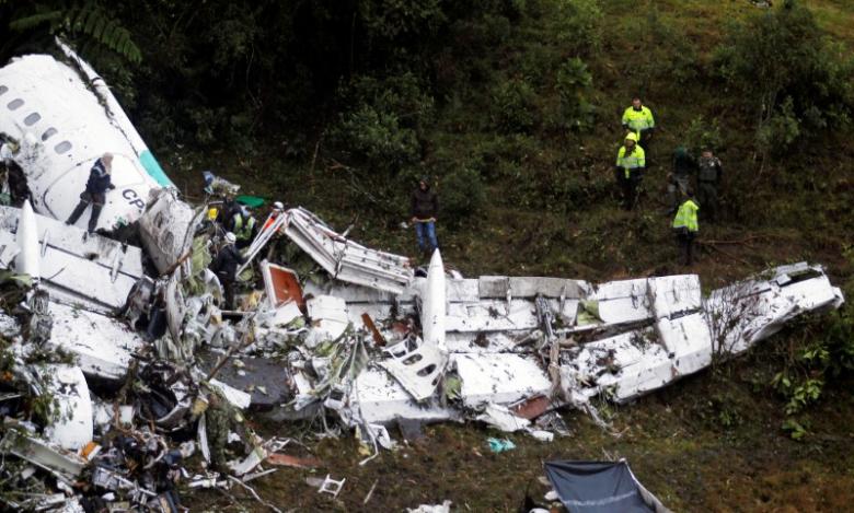 File photo of the wreckage from the plane that crashed into Colombian jungle with Brazilian soccer team Chapecoense near Medellin, Colombia, November 29, 2016. REUTERS/Fredy Builes