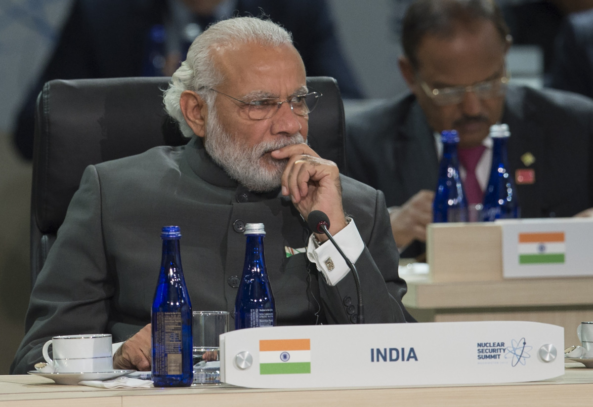 Indian PM Narendra Modi attends a plenary session during the 2016 Nuclear Security Summit at the Washington Convention Center in Washington DC, April 1, 2016 (AFP / SAUL LOEB) 