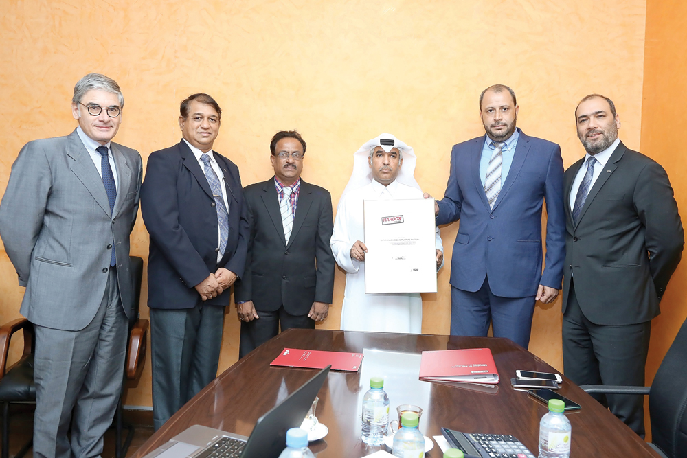 Officials during the event in Doha.