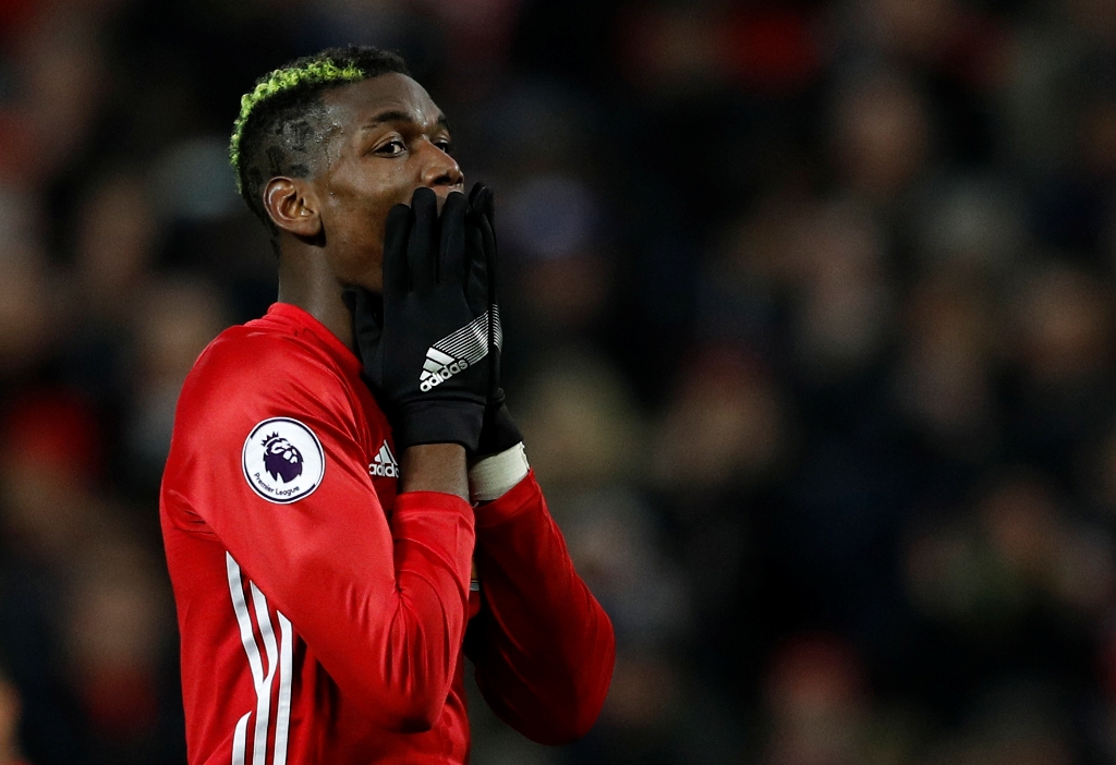  Manchester United's Paul Pogba reacts after a missed chance Reuters / Phil Noble 
