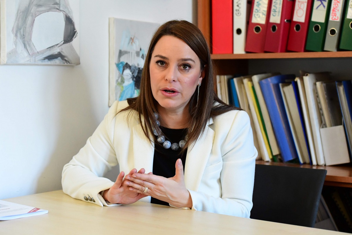 Co-Chair of the Hungarian Helsinki Committee, Marta Pardavi, is pictured during an interview in Budapest on January 12, 2017. Hungarian NGOs have long felt the heat under Prime Minister Viktor Orban. But emboldened by Donald Trump's victory, Orban now loo