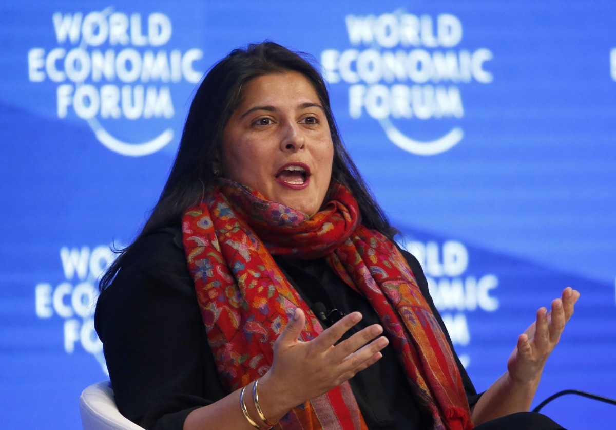 Sharmeen Obaid-Chinoy, Documentary Film-maker attends the World Economic Forum (WEF) annual meeting in Davos, Switzerland January 20, 2017. REUTERS/Ruben Sprich