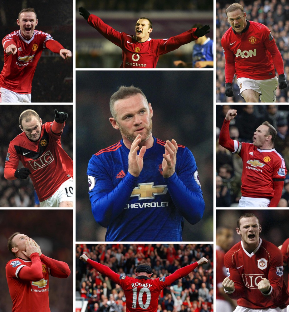 A combination of pictures of Wayne Rooney (AFP)