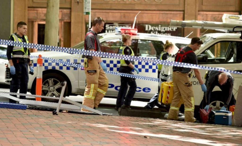 Melbourne's busiest mall was the scene of an attack that left five people dead when a man drove his car into a crowd (AFP Photo/PETER PARKS).