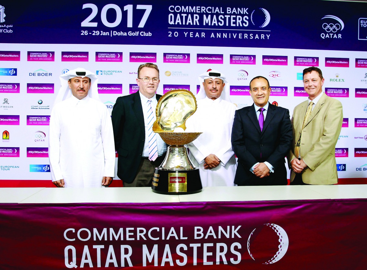 (From left) Mohammed Faisal Al Naimi, Executive Director of Qatar Golf Association (QGA), Nick Tarratt, Director of European Tour International Office in Dubai, Fahad Nasser Al Naimi, General Secretary of QGA, Joseph Abraham, Chief Executive Officer of Co