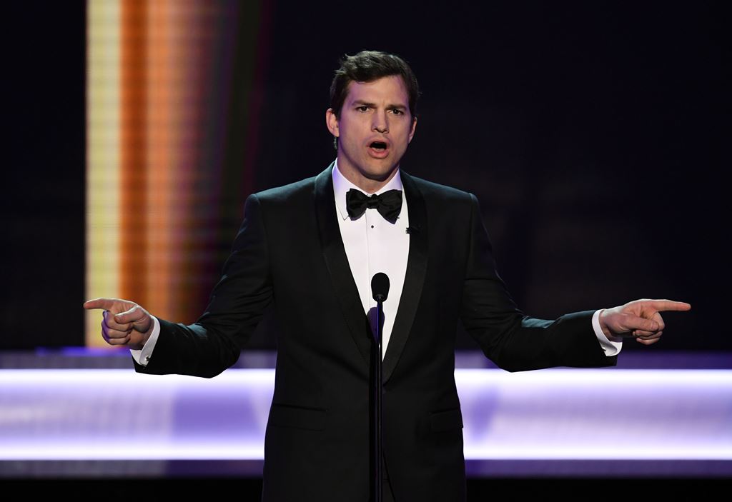 Actor Ashton Kutcher speaks onstage during The 23rd Annual Screen Actors Guild Awards at The Shrine Auditorium on January 29, 2017 in Los Angeles, California. Kevin Winter/Getty Images /AFP
