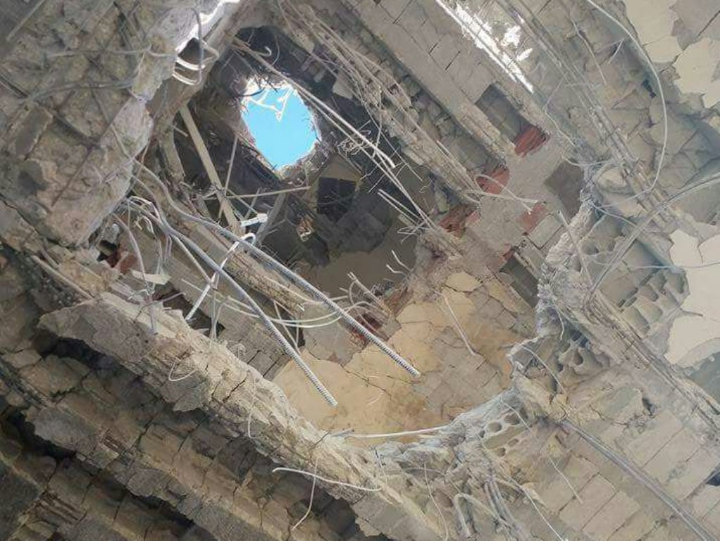 Syrian Red Crescent offices after the strikes in Idlib