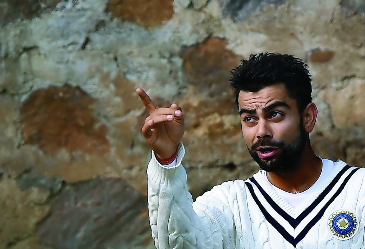 Virat Kohli gestures in this December 2015 file photo. Mike Hussey has waned Australia against sledging the Indian captain during their upcoming Test tour. 