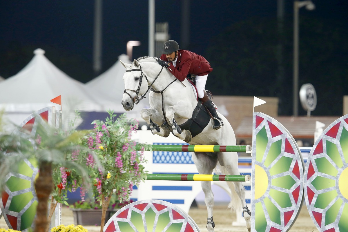 A file picture of Qatar's Sheikh Ali Al Thani in action during last year's CHI Al Shaqab at the Al Shaqab Arena. This year's event will take place from March 2 to 4 at the state-of-the-art facilities in Doha. 