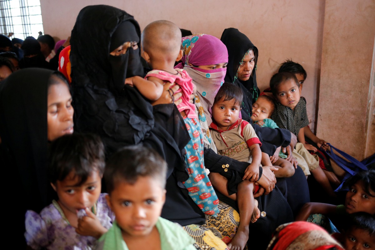 Rohingya refugees visit a community health care center to receive health check-ups and free baby food at Kutupalang Unregistered Refugee Camp, in Cox’s Bazar, Bangladesh February 5, 2017. Reuters/Mohammad Ponir Hossain