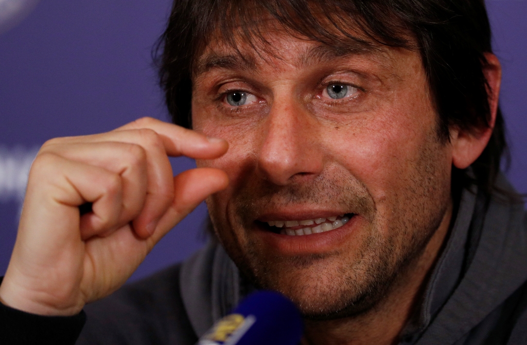 Chelsea manager Antonio Conte during the press conference. Reuters / John Sibley 
