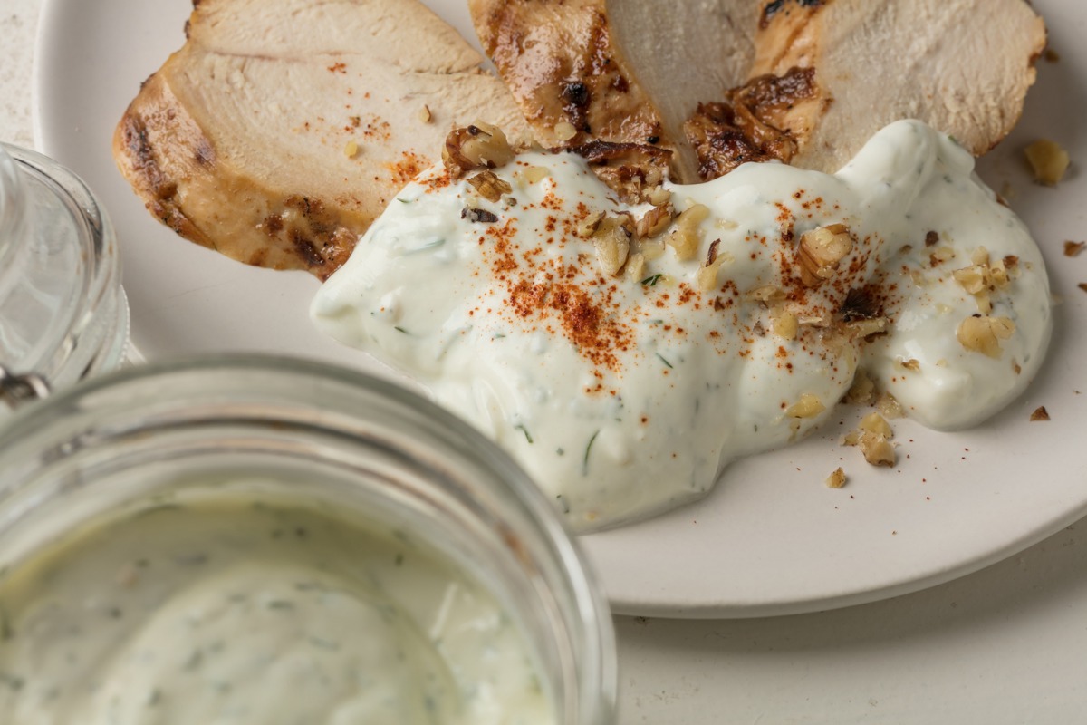 Lemon, Garlic and Herb Yogurt (Photo by Goran Kosanovic for The Washington Post)