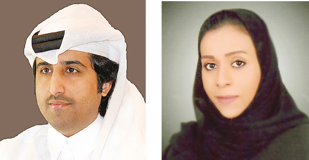 Saleh Al Sharqi (left), Director General of Qatar Chamber and Al Anoud Zayed Al Mohannadi, Acting Director of Member Affairs Department of Qatar Chamber.