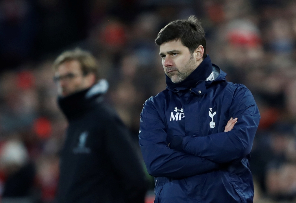 Tottenham manager Mauricio Pochettino with Liverpool manager Juergen Klopp Action Images via Reuters / Carl Recine 
