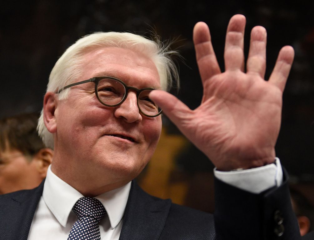 Former German Foreign Minister and presidential candidate Frank-Walter Steinmeier attends a party meeting on February 11, 2017 in Berlin, on the eve of the presidential election. AFP / Rainer Jensen