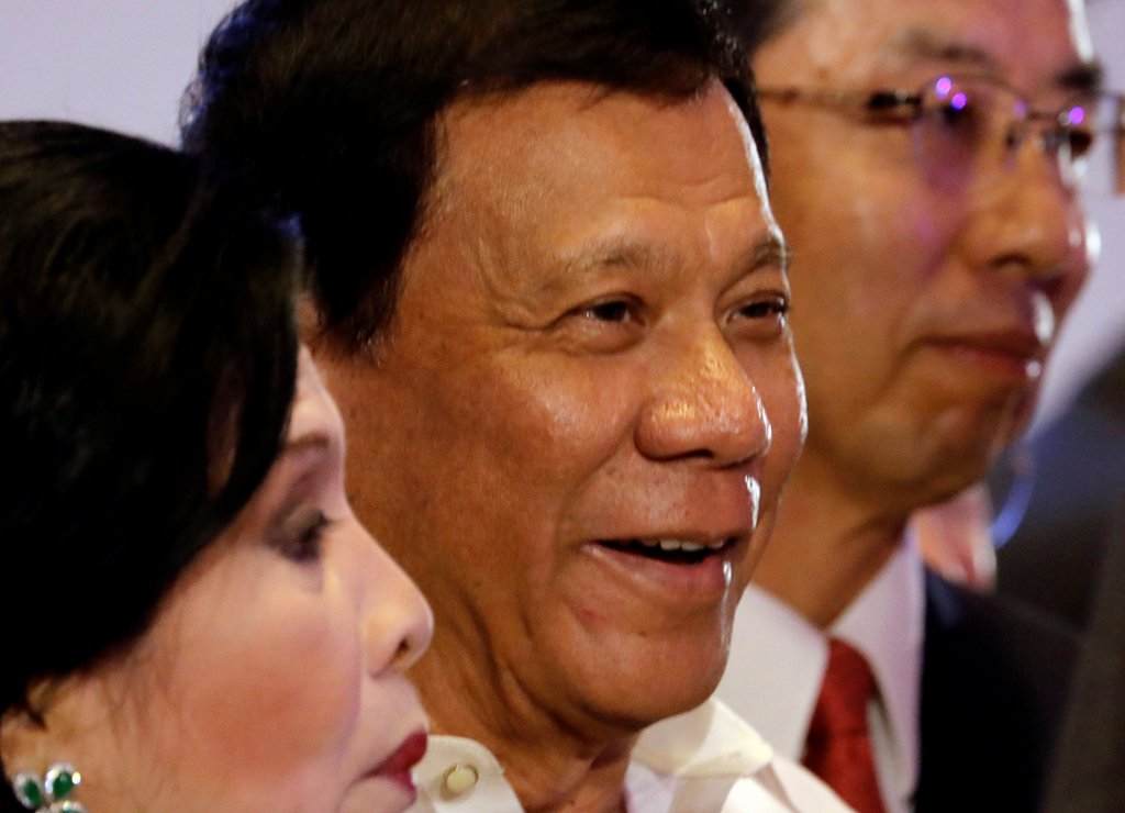 Philippine President Rodrigo Duterte attends the Asian Development Bank 50th anniversary celebration in Mandaluyong, Metro Manila, Philippines February 21, 2017. REUTERS/Erik De Castro
