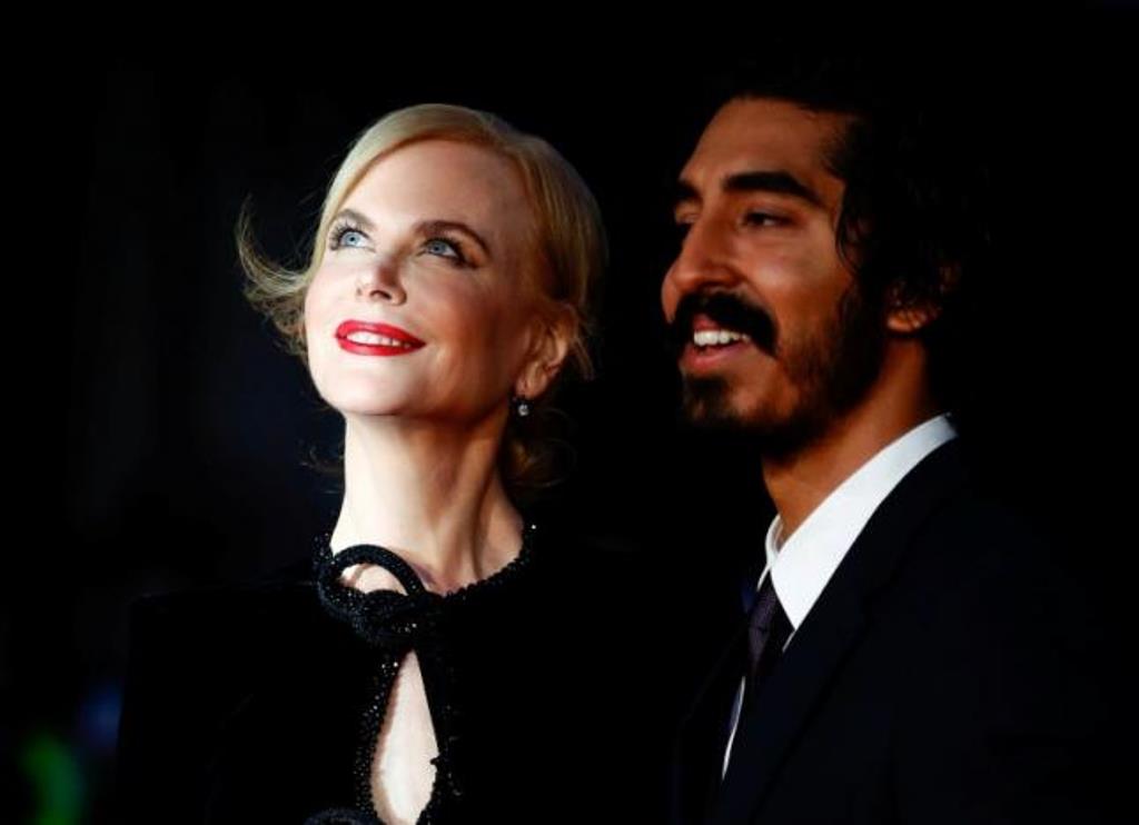 Nicole Kidman and Dev Patel at a premiere of Lion. 