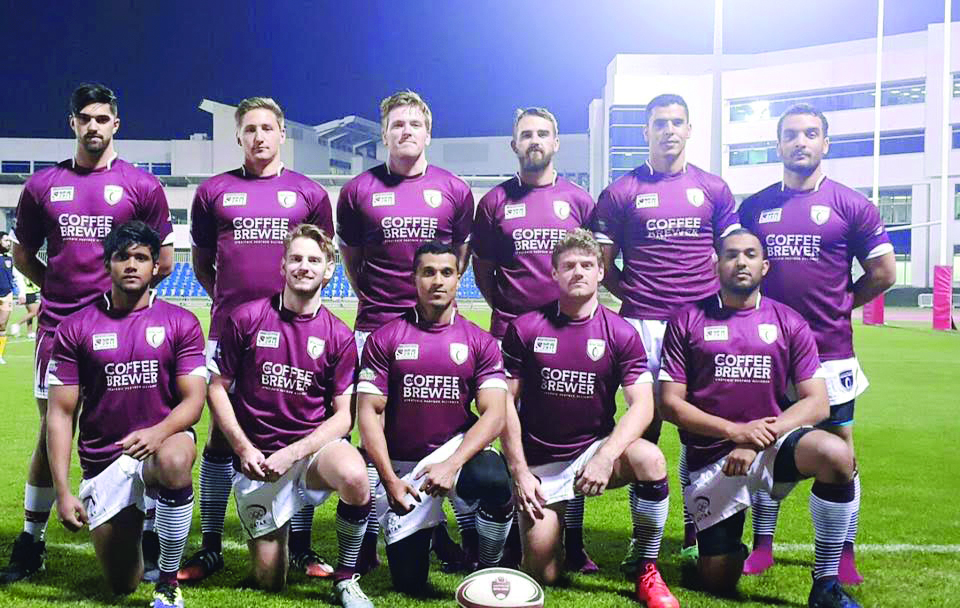 Qatar national Rugby Sevens team poses for a photo. The team will take part in the next month's Asia Rugby Sevens Trophy to be held in Doha.  