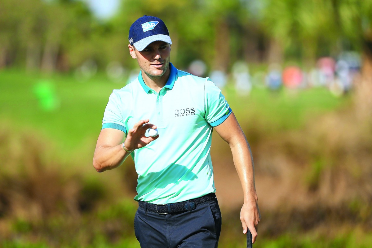 Martin Kaymer of Germany reacts on the 11th green during the first round of The Honda Classic at PGA National Resort and Spa in Palm Beach Gardens, Florida, yesterday.
