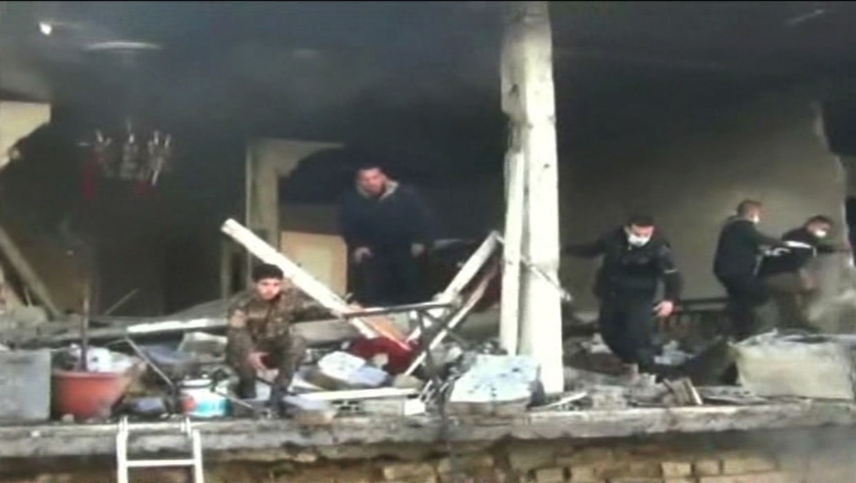 An image grab taken from a video broadcasted by the Al-Ikhbariya Al-Souriya TV channel on February 25, 2017.