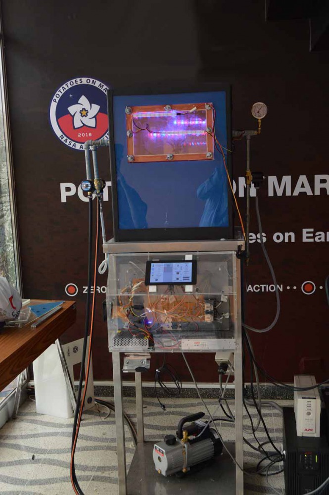 The Mars-simulating potato-growing environment at the International Potato Center in Peru. Credit: CIP