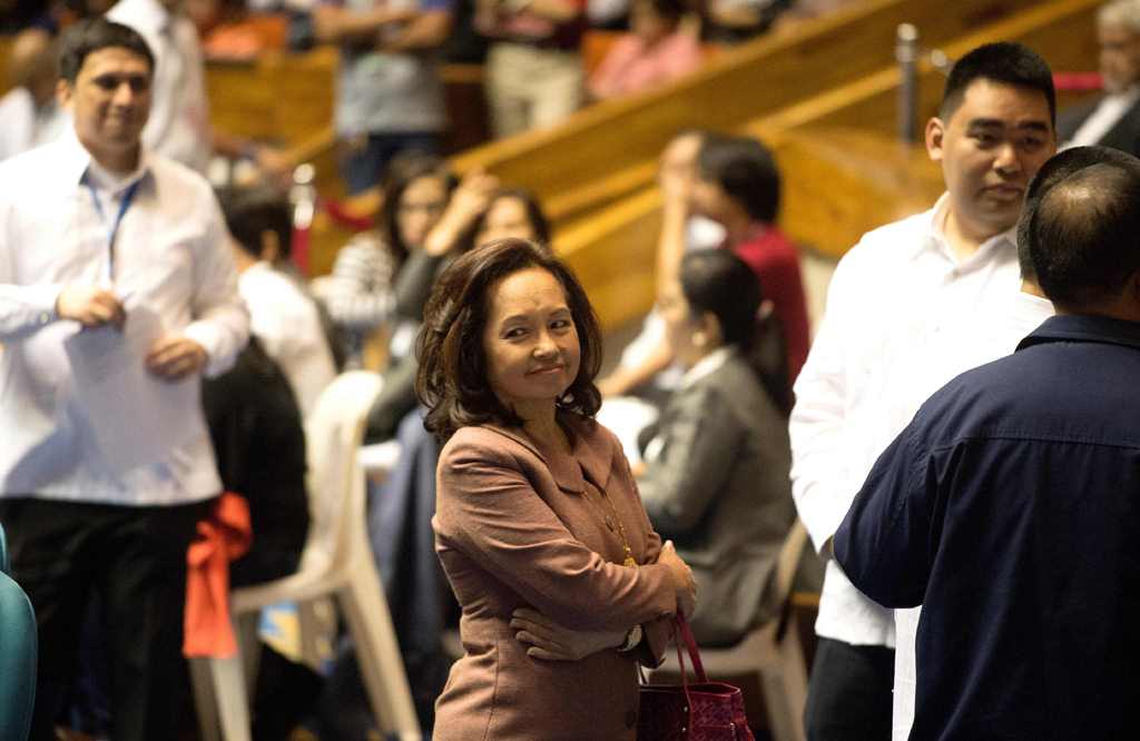 This picture taken on March 1, 2017, shows former Philippine president and congresswoman Gloria Arroyo at the House of Representatives in Manila. AFP / NOEL CELIS