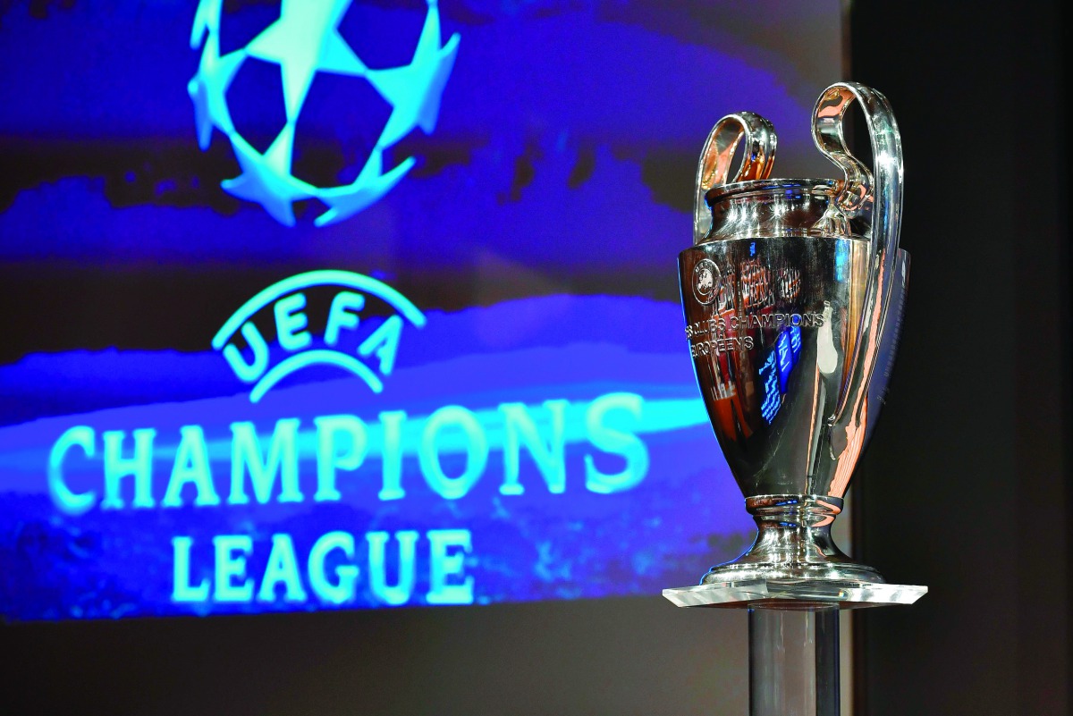 The UEFA Champions League cup is pictured prior to the ceremony for the quarter-final draw of the UEFA Champions League football tournament at the UEFA headquarters in Nyon.