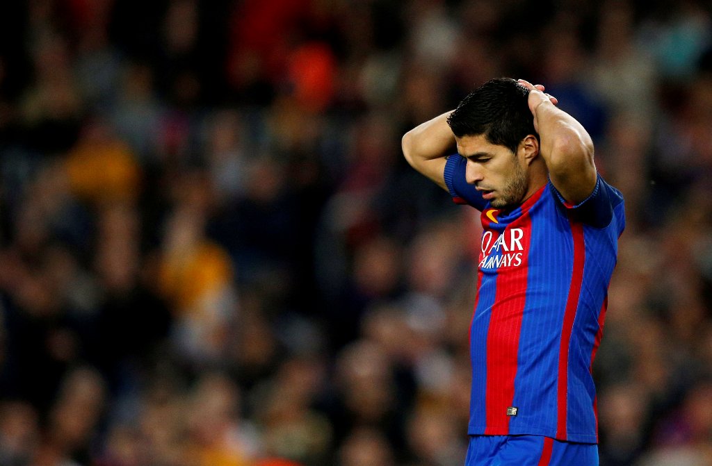 Barcelona's Luis Suarez. REUTERS/Juan Medina
