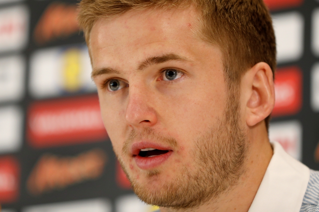 England's Eric Dier during the press conference. Reuters / John Sibley
