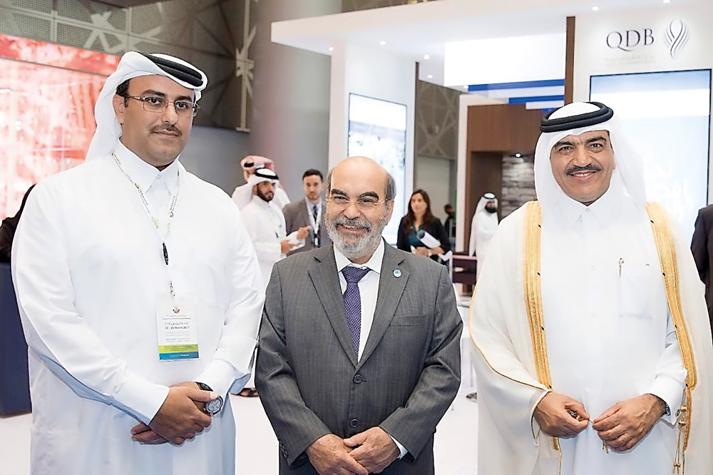 QDB officials at the 5th Agriteq exhibition in Doha.