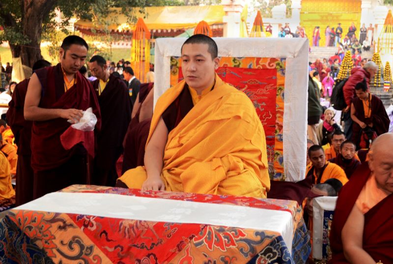 Senior Tibetan lama Thaye Dorje (C) has claimed to be the reincarnation of the Karmapa Lama since childhood (AFP Photo/Sanjay Kumar)